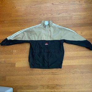 Vintage nude and black adidas windbreaker